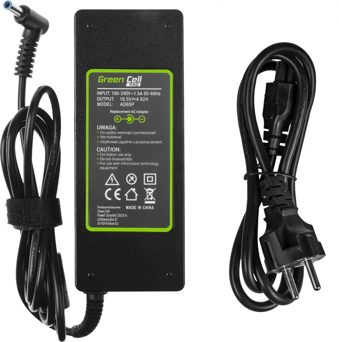 Green Cell AD65P Laptopvoeding 90W - Zwart - afbeelding 6 van 6