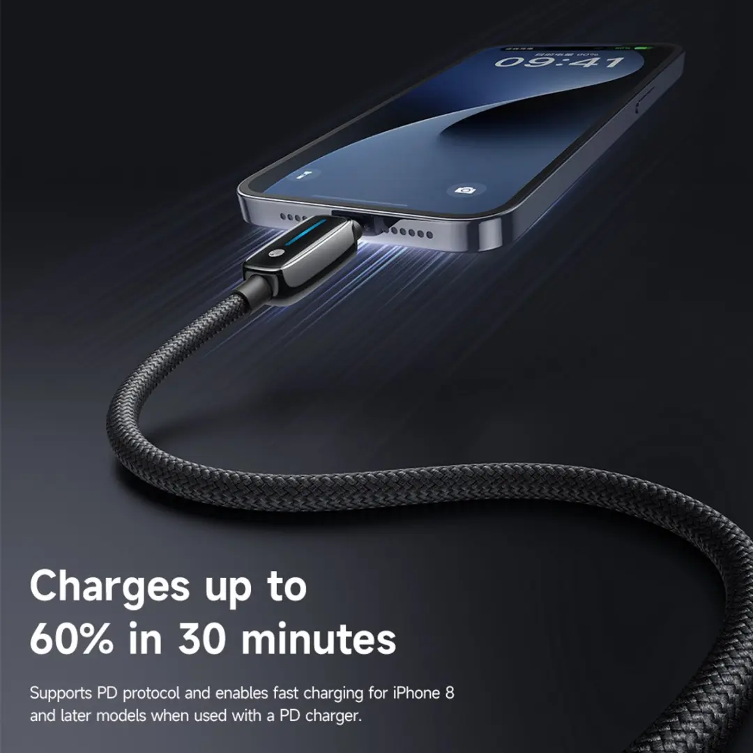 MCDODO CA-0050 USB-C naar Lightning Kabel - 36W - Zwart - afbeelding 5 van 6