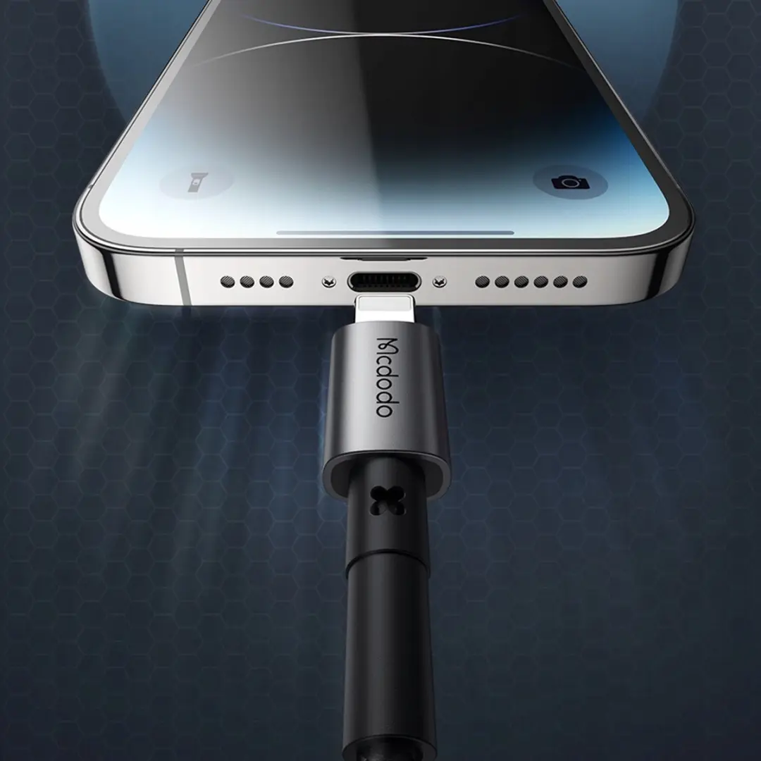 McDodo CA-3580 USB-A naar Lightning Kabel - Zwart - afbeelding 6 van 6