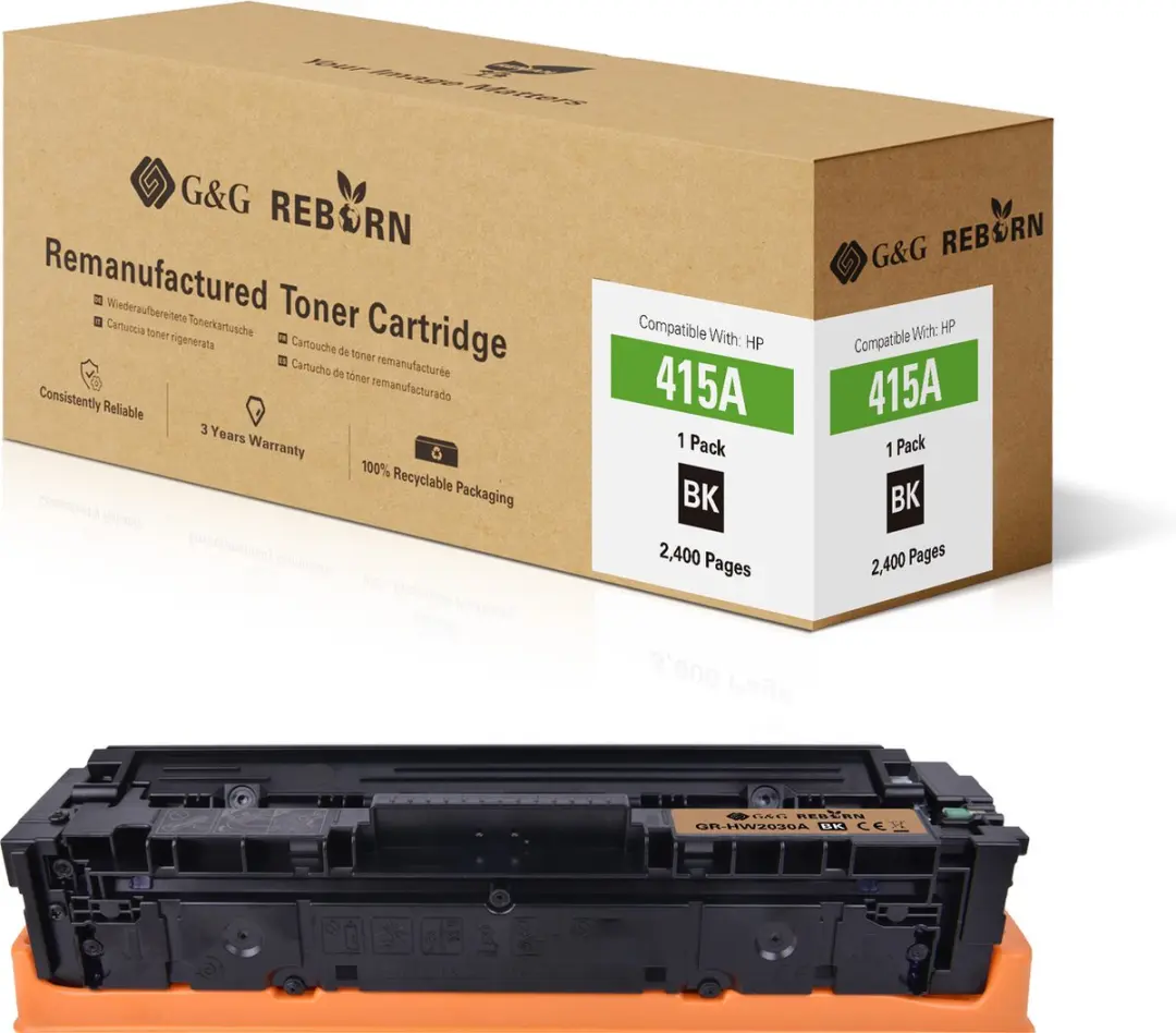 G&G Tonercartridge Zwart voor HP 415A/W2030A