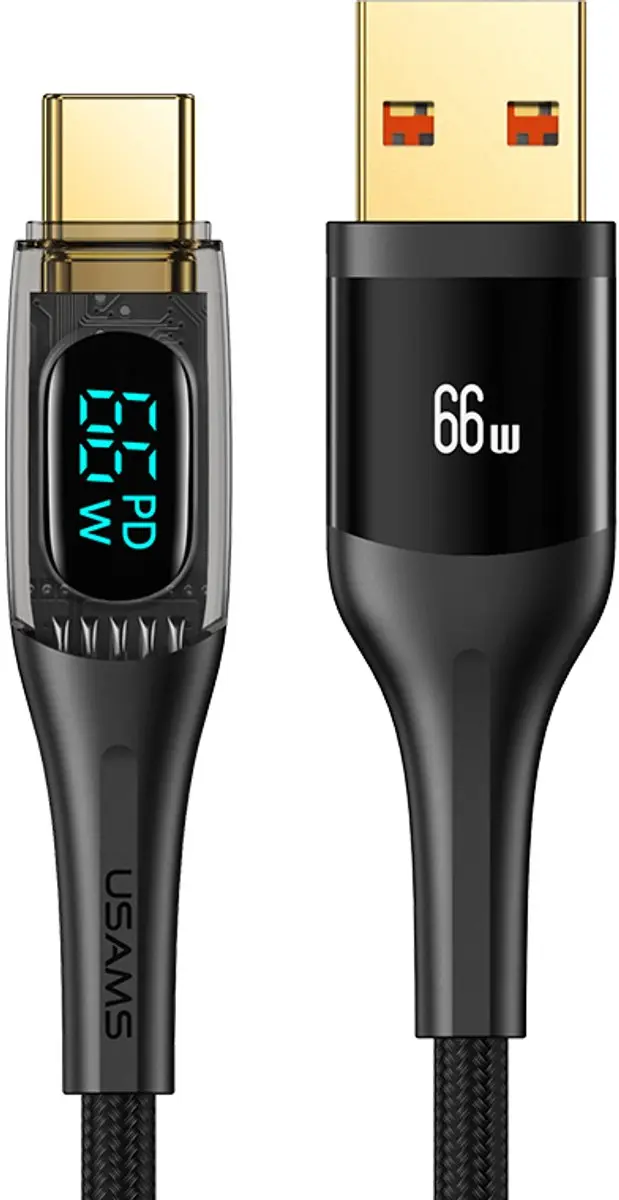 USAMS USB-A naar USB-C kabel 66W