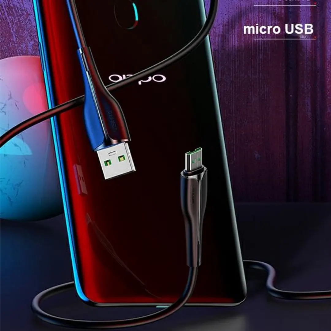 USAMS U38 microUSB Kabel 1m - Snelladen - Wit - afbeelding 3 van 6