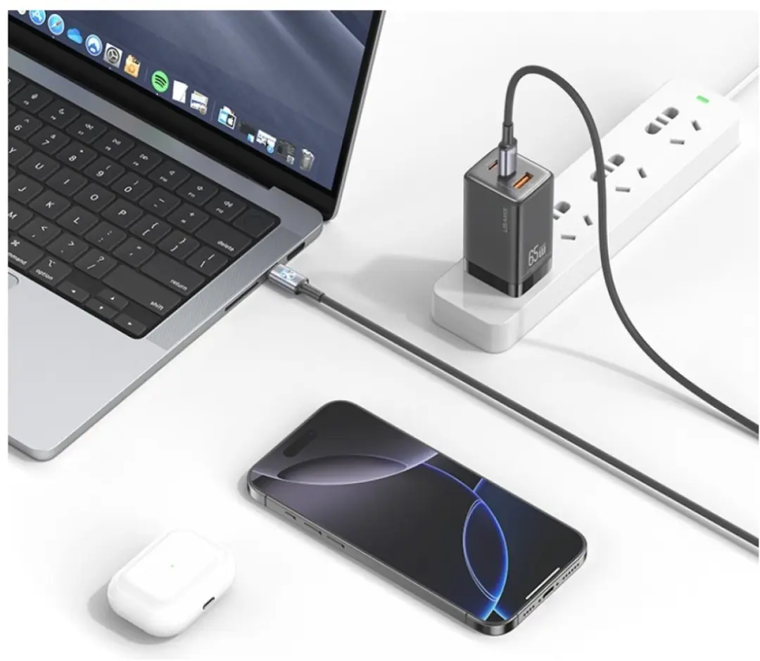 USAMS Huan SJ752 USB-C naar USB-C Kabel - 60W - 1,2m - afbeelding 2 van 4