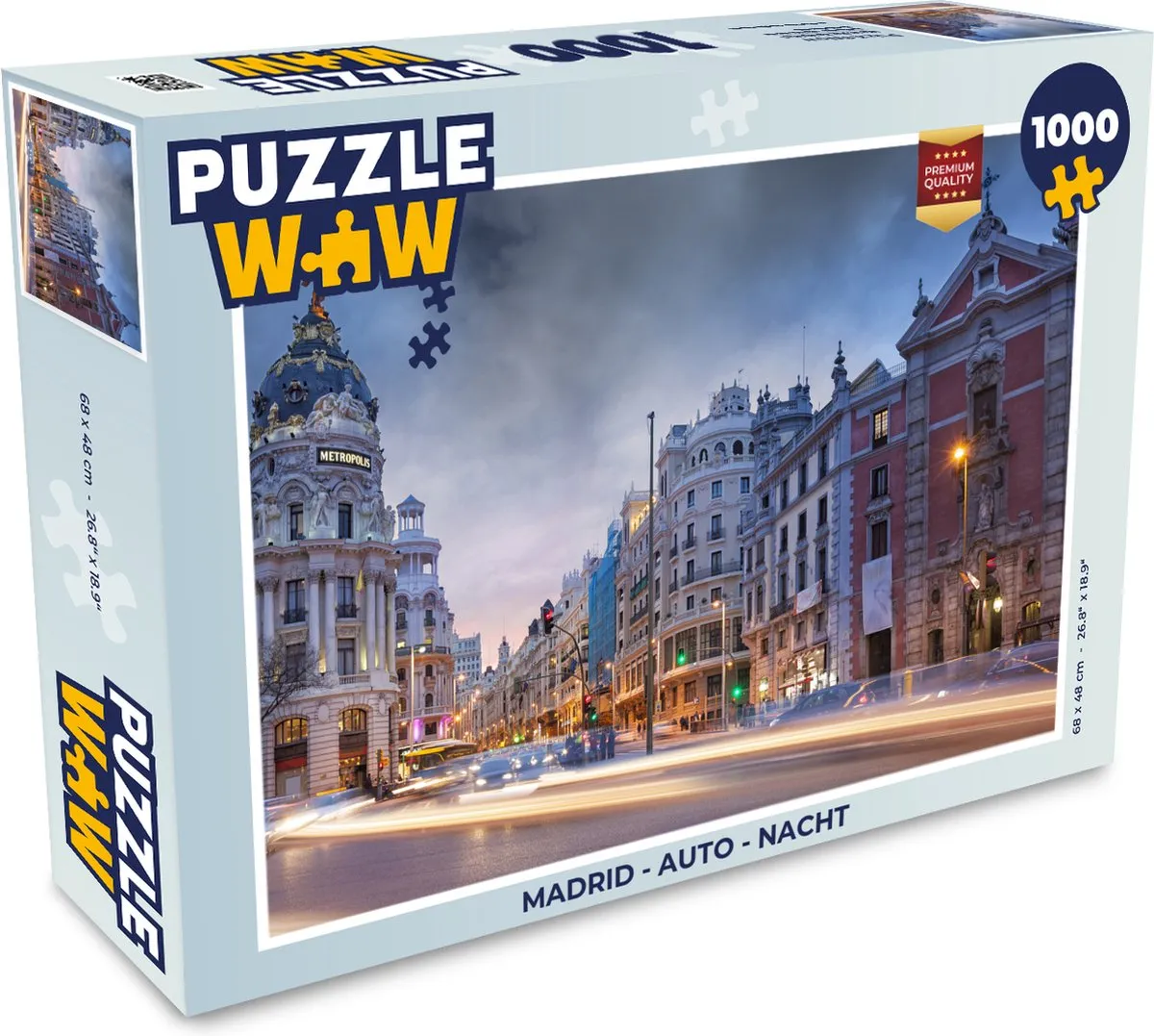 PuzzleWow Madrid Legpuzzel 1000 Stuks