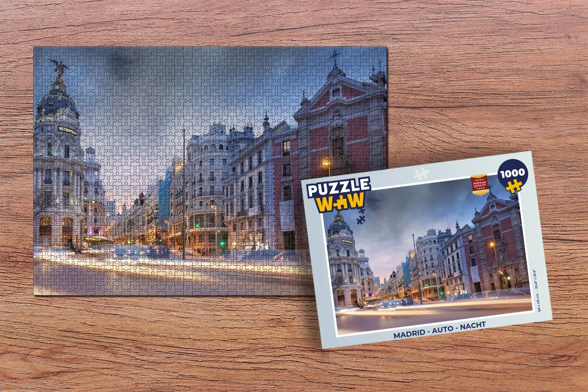 PuzzleWow Madrid Legpuzzel 1000 Stuks - Multicolor