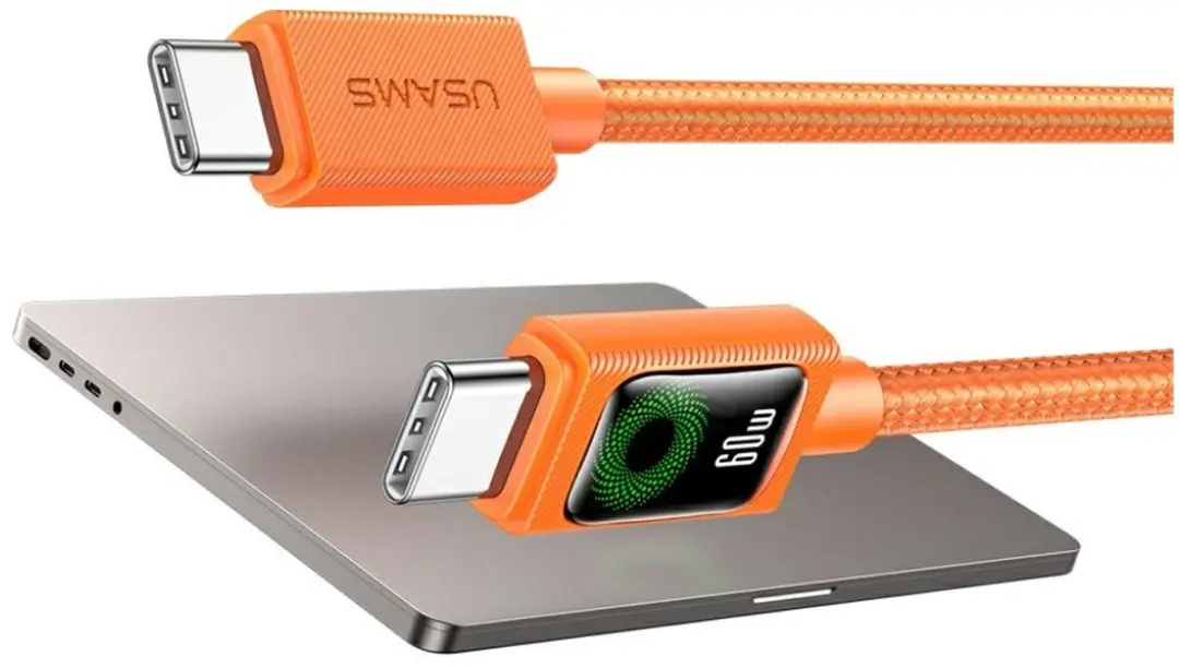 USAMS SJ773USB02 USB-C naar USB-C Kabel - 60W - 1,2m - afbeelding 2 van 6