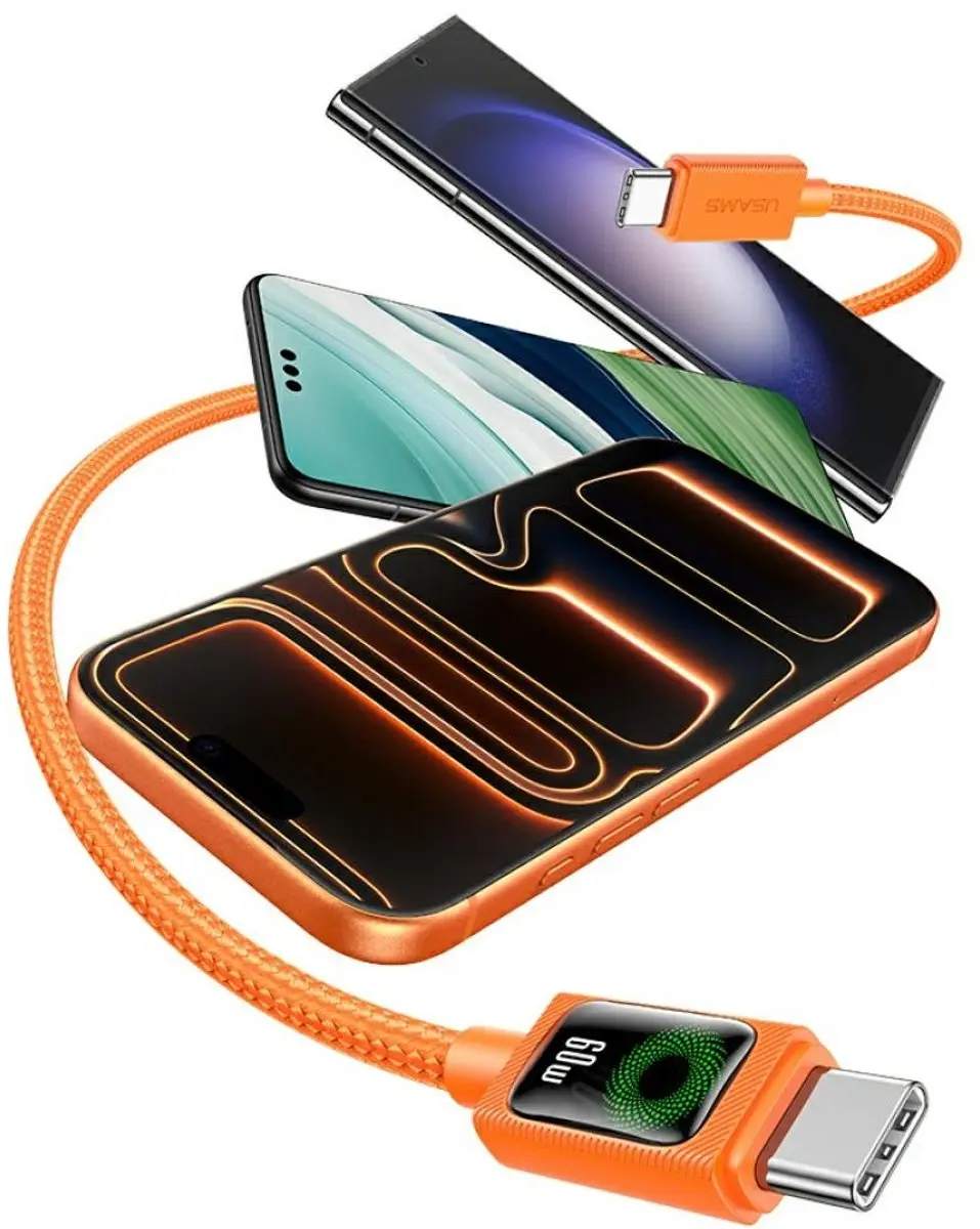 USAMS SJ773USB02 USB-C naar USB-C Kabel - 60W - 1,2m - afbeelding 3 van 6