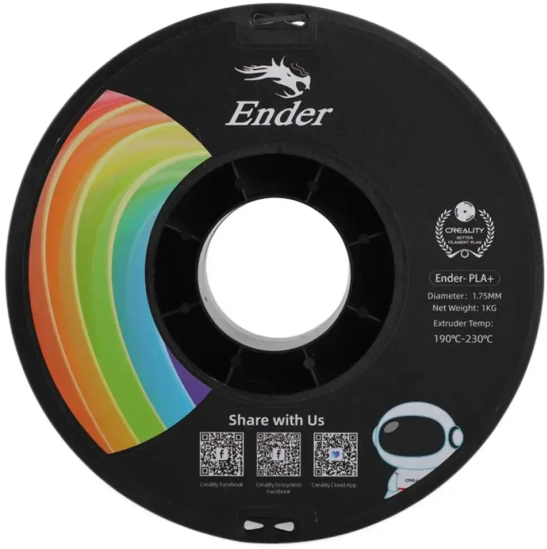 Creality Ender PLA+ 3D Filament 1,75mm 1kg - Zwart - afbeelding 2 van 4