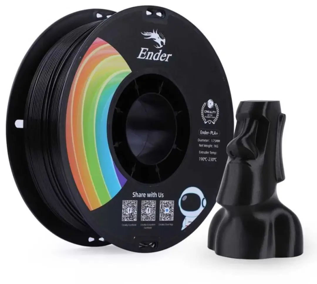 Creality Ender PLA+ 3D Filament 1,75mm 1kg - Zwart - afbeelding 4 van 4