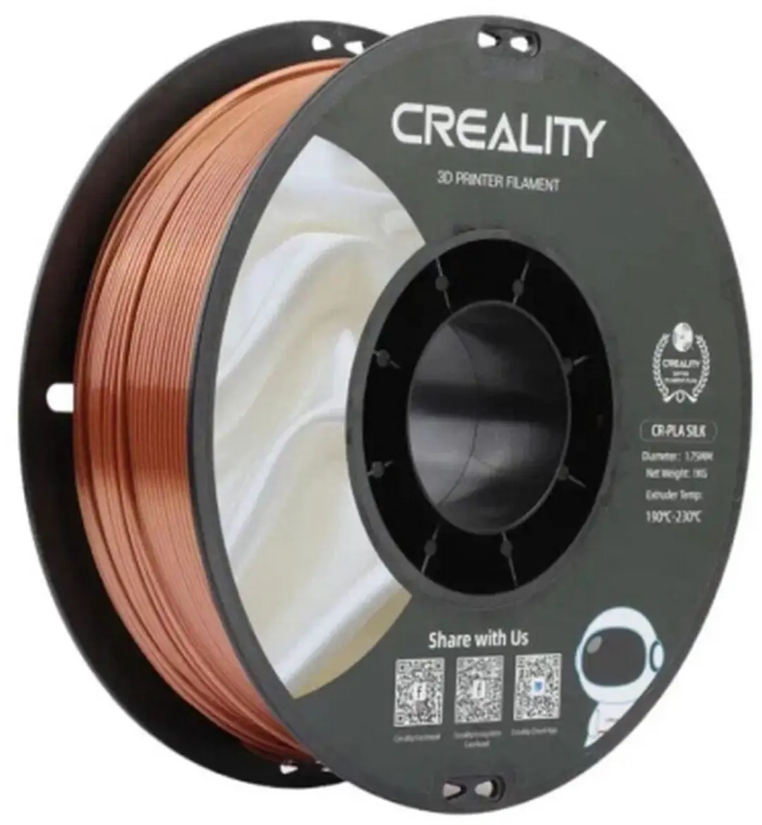 Creality CR-PLA Silk Filament 1.75mm - Roodkoper 1kg - afbeelding 2 van 6