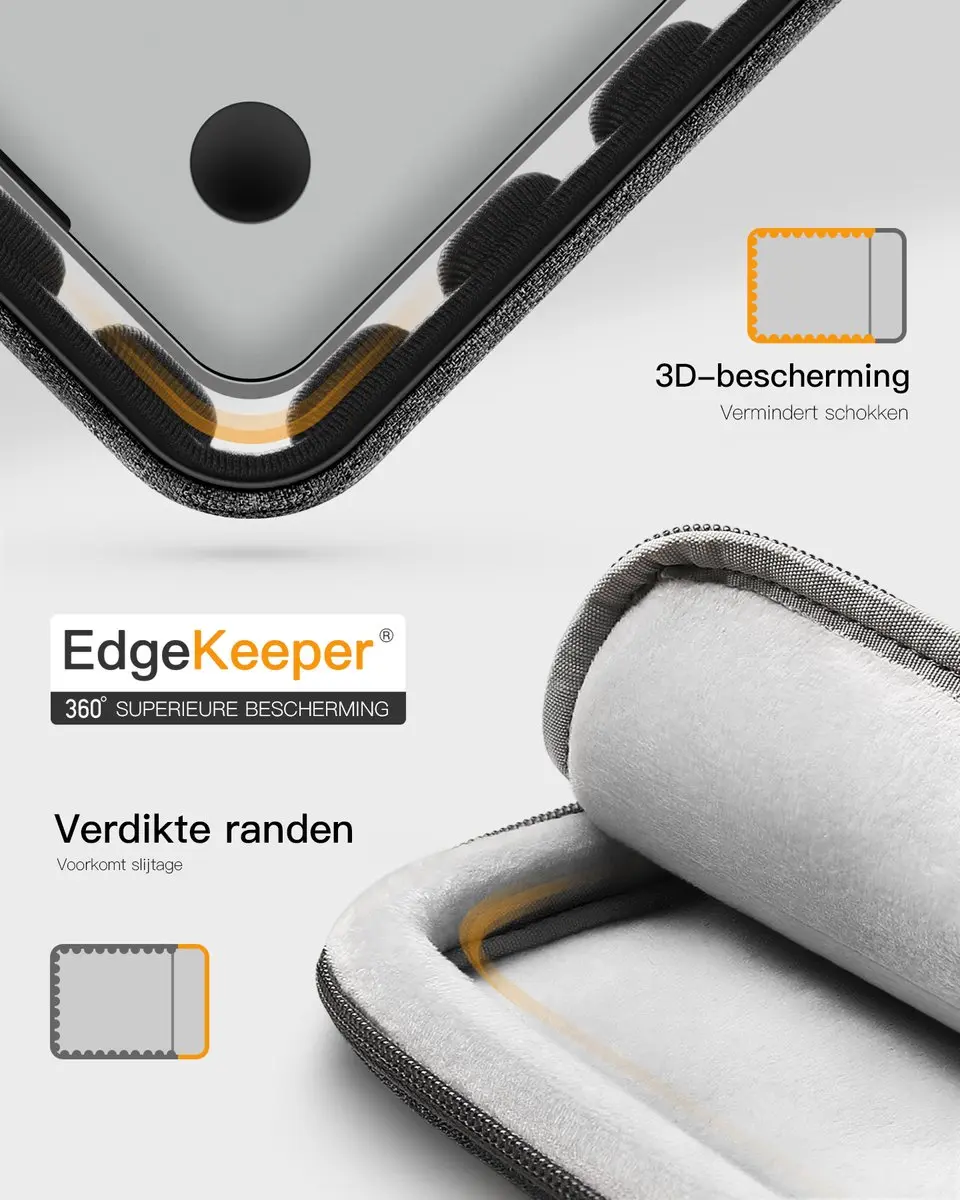 Inateck LB02006 Laptoptas 13.3 inch - Zwart - afbeelding 2 van 6