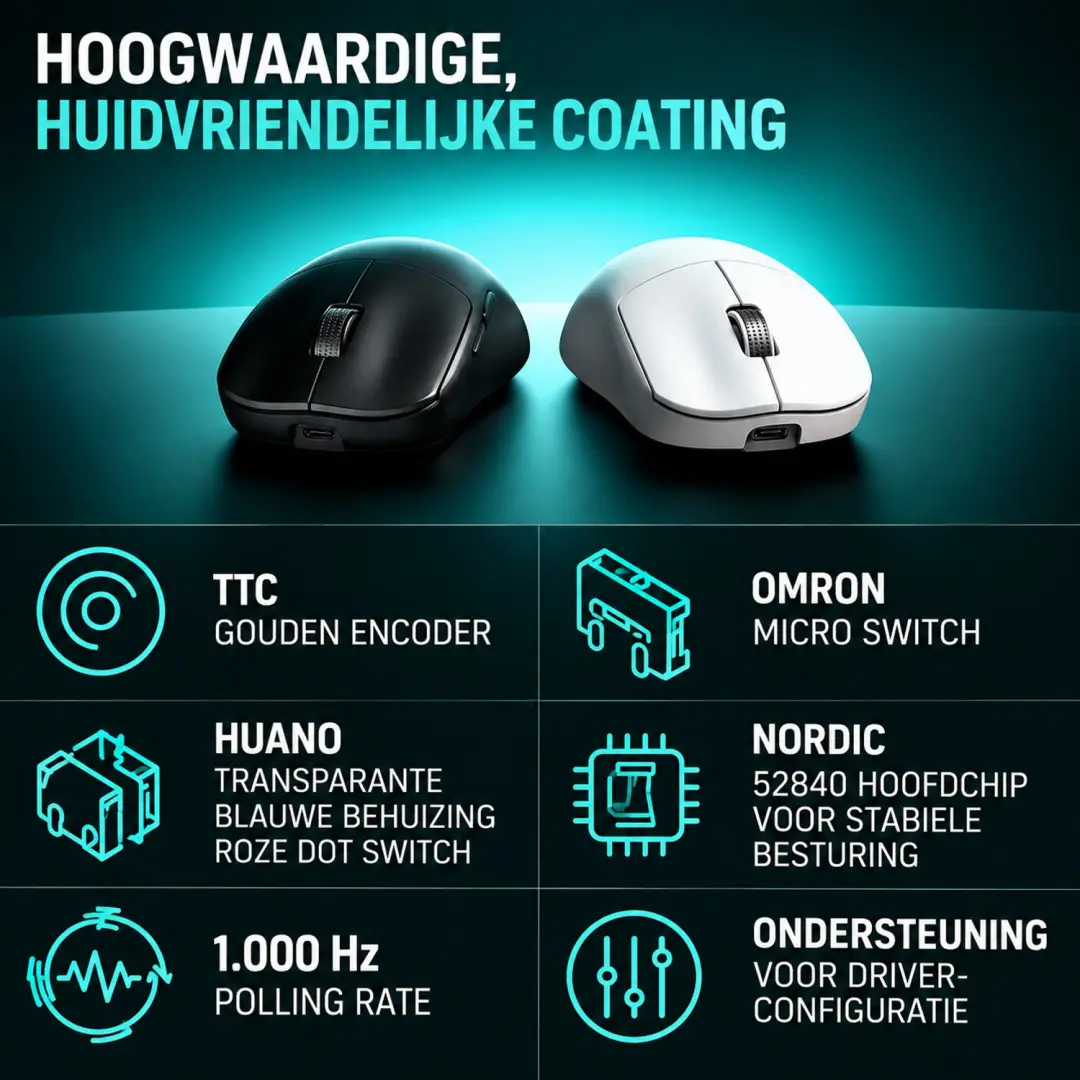 AULA SC800 MAX Gaming Muis - Draadloos - Zwart - afbeelding 5 van 5