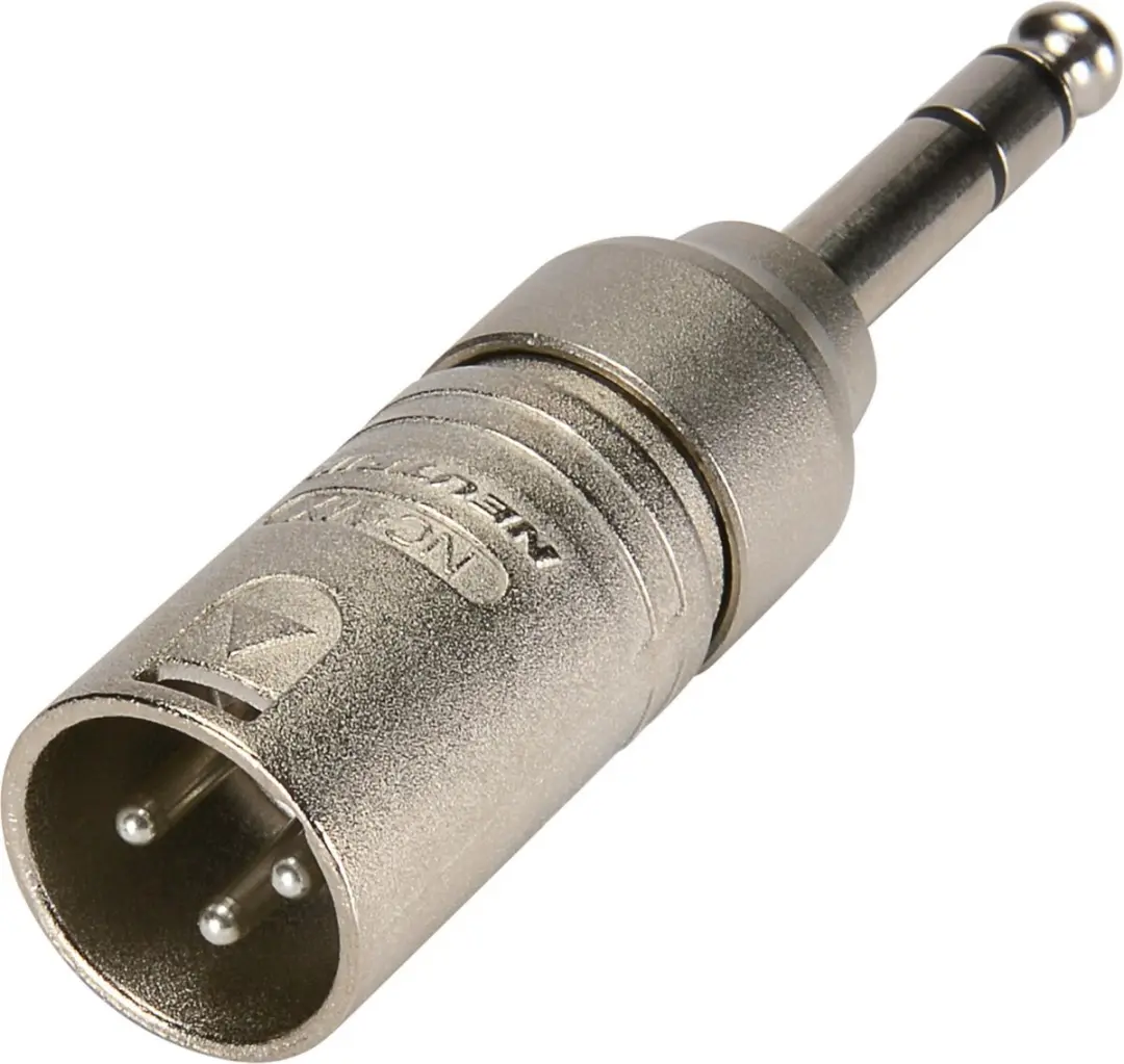 Neutrik NA3MP XLR-adapter - 6,35mm stereo jack - Grijs - afbeelding 4 van 6