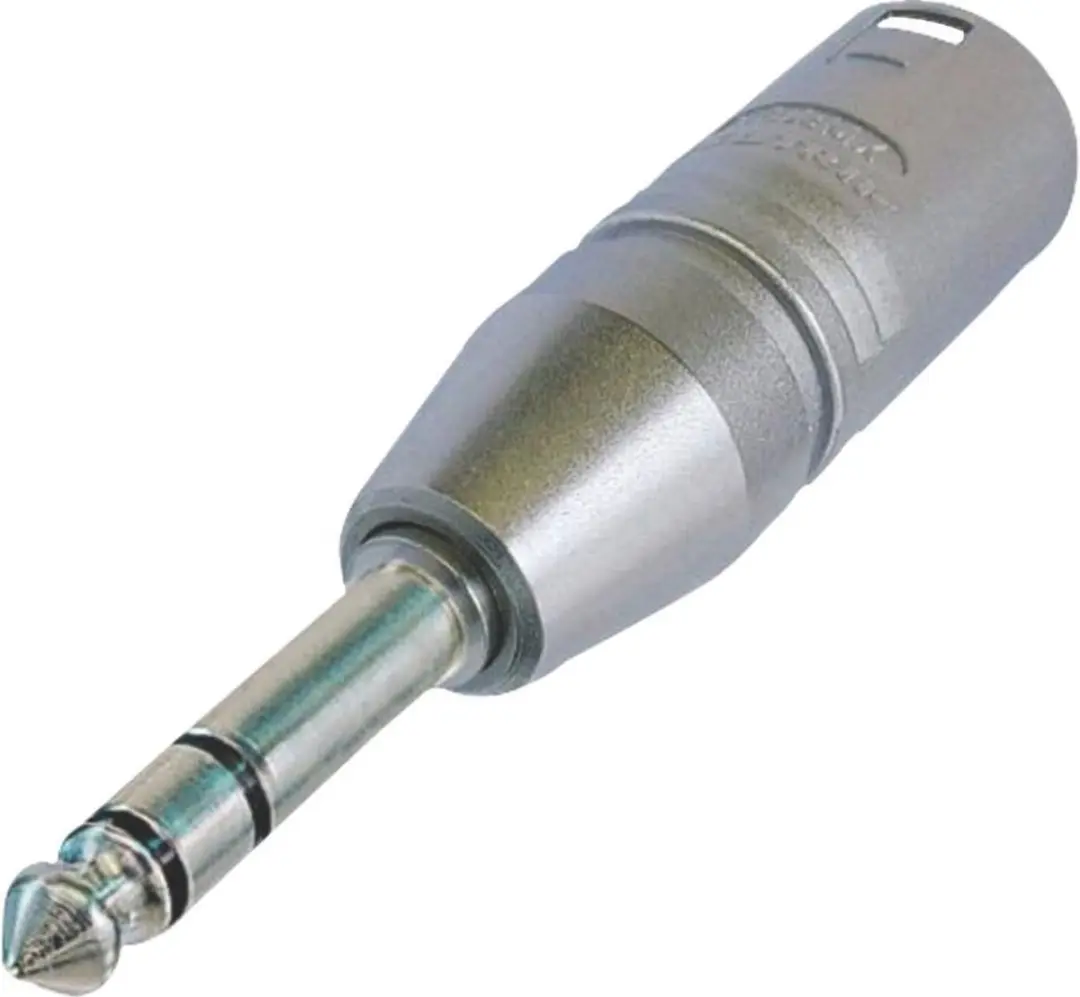 Neutrik NA3MP XLR-adapter - 6,35mm stereo jack - Grijs - afbeelding 3 van 6