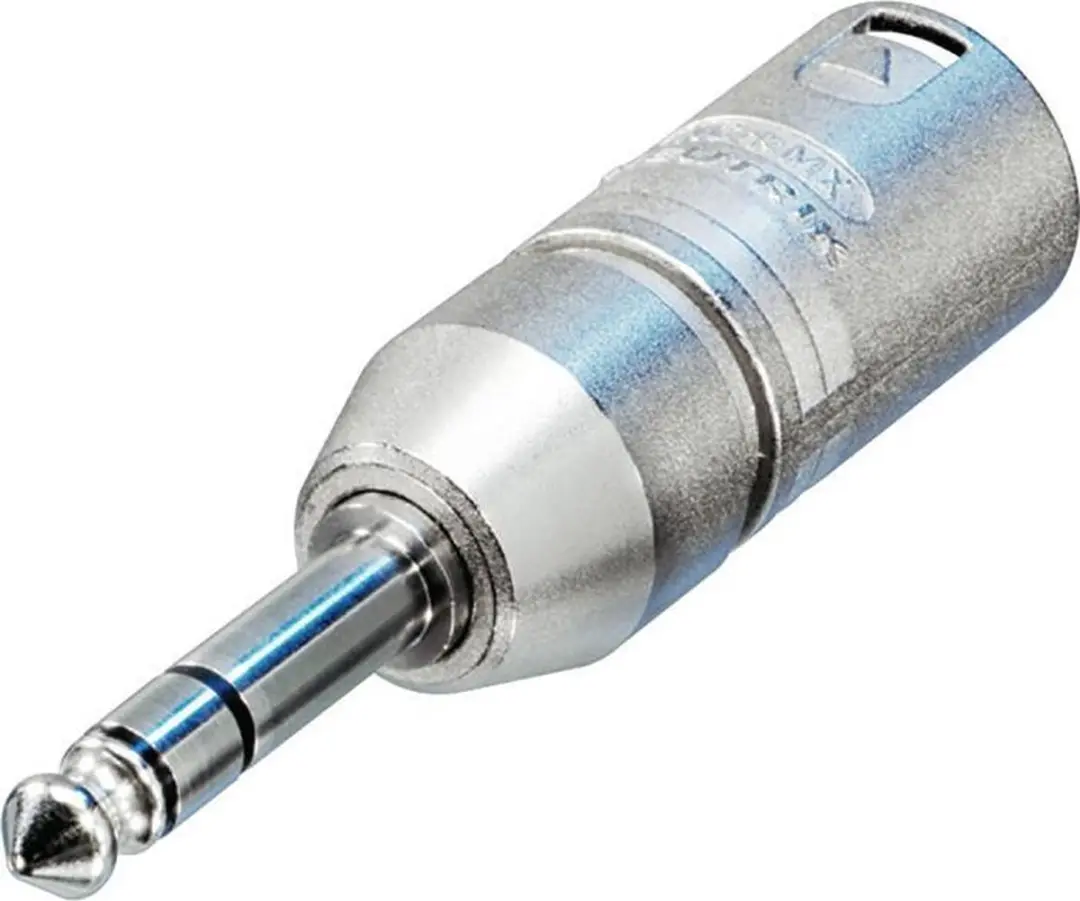 Neutrik NA3MP XLR-adapter - 6,35mm stereo jack - Grijs - afbeelding 5 van 6