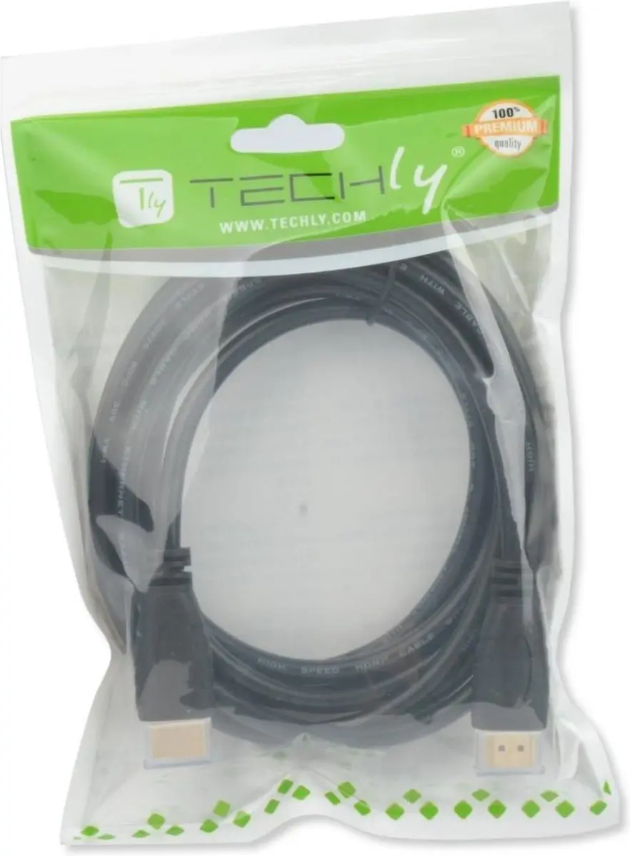 Techly ICOC-HDMI2-4-060 HDMI-kabel 6m - Zwart - afbeelding 5 van 6