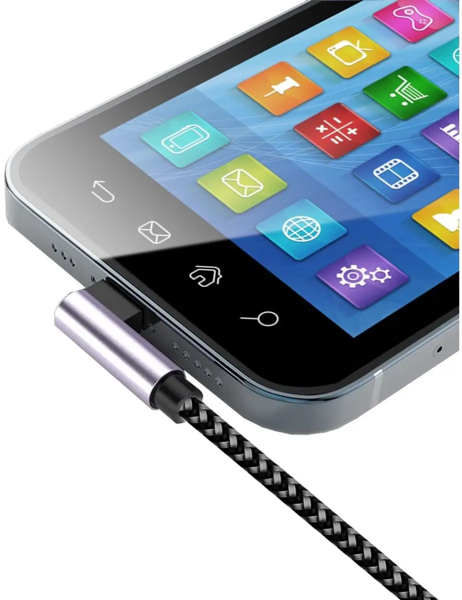 Techly ICOC MU2CC9-005-AL USB-C Kabel 0,5m - Grijs/Zwart - afbeelding 2 van 6