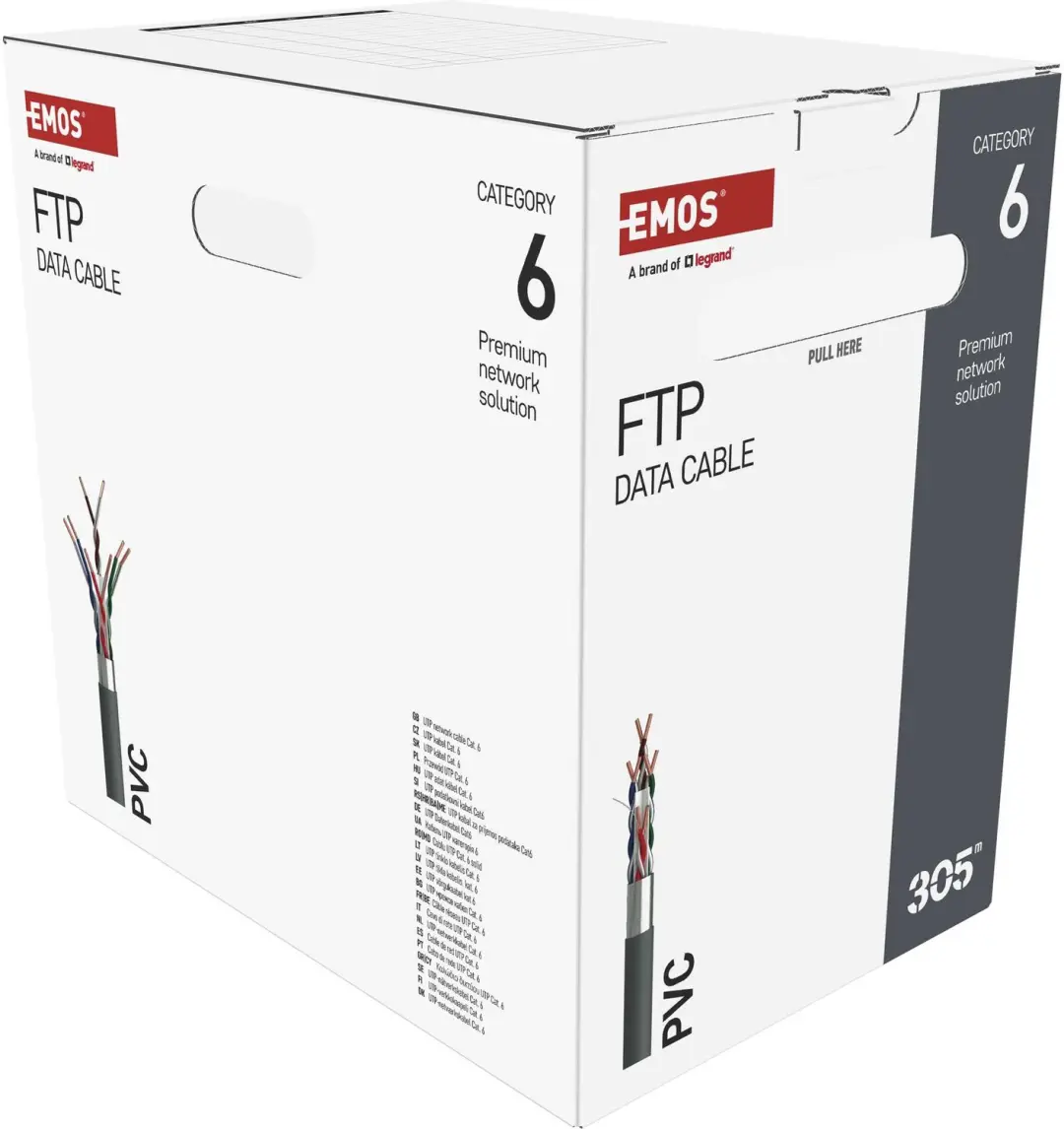 Emos S9231 FTP CAT 6 netwerkkabel - 305m - afbeelding 5 van 6