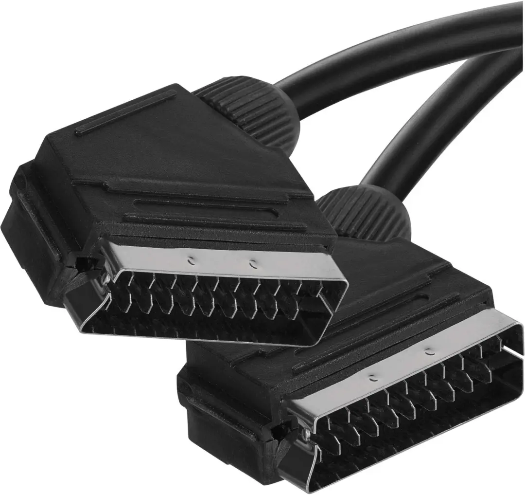 Emos Scartkabel - SCART (m) naar SCART (m) - AV Kabel - 1.5m - Zwart - afbeelding 2 van 5