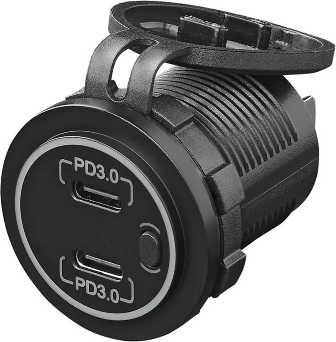 ProPlus USB Snellader Inbouw Type C 2 Weg 12V 24V 3A voor Auto