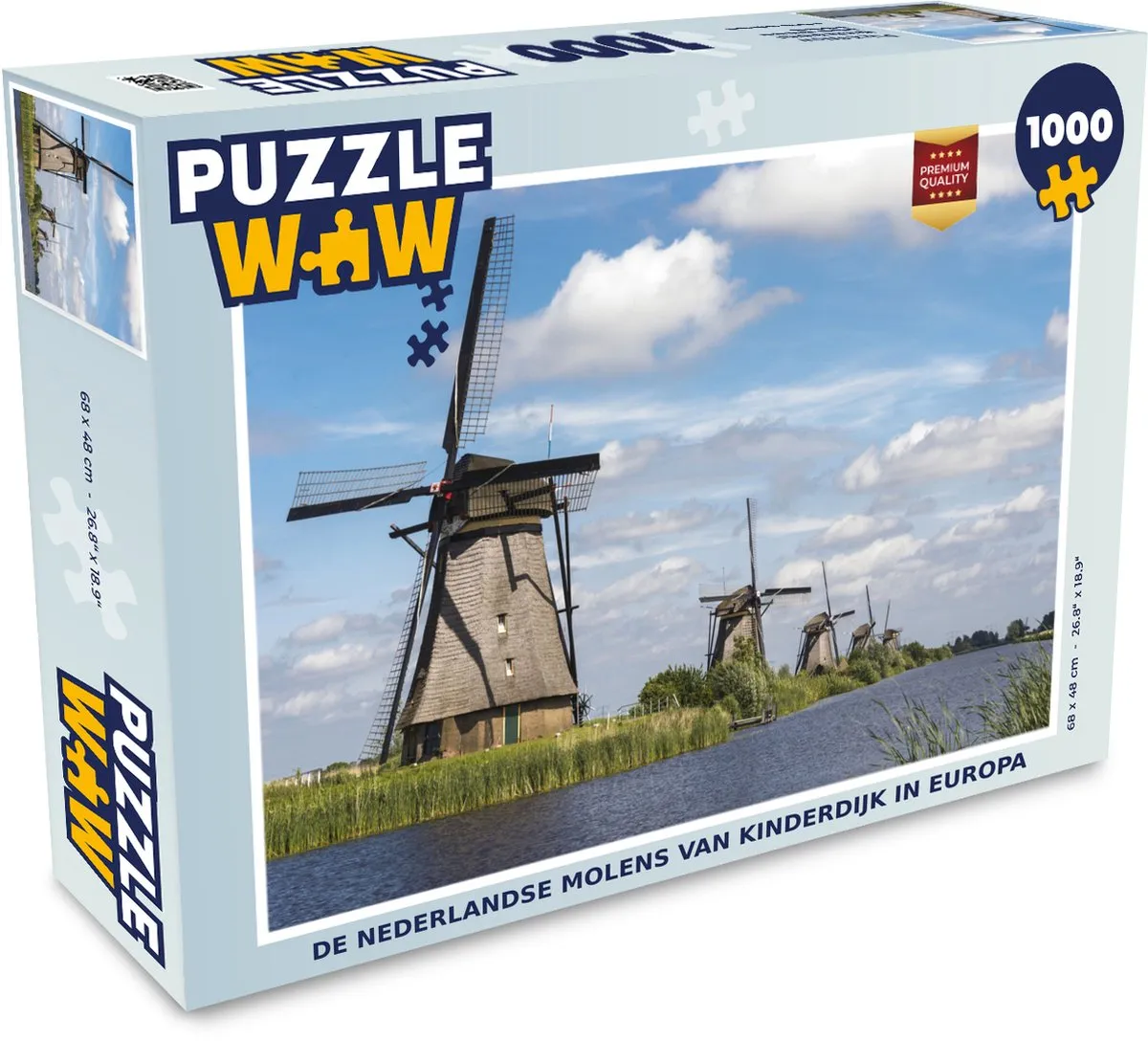 PuzzleWow Molen Holland Legpuzzel 1000 Stuks