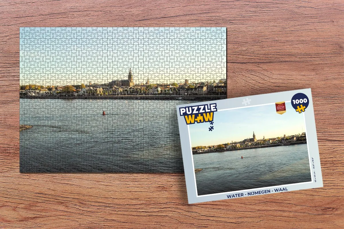 PuzzleWow Nijmegen Waal Legpuzzel 1000 Stuks - Multicolor