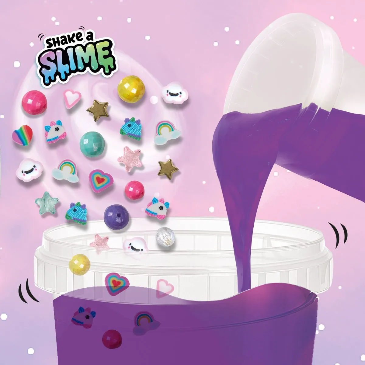 SES Creative Shake a Slime Unicorn Dream - Paars - 3 Stuks