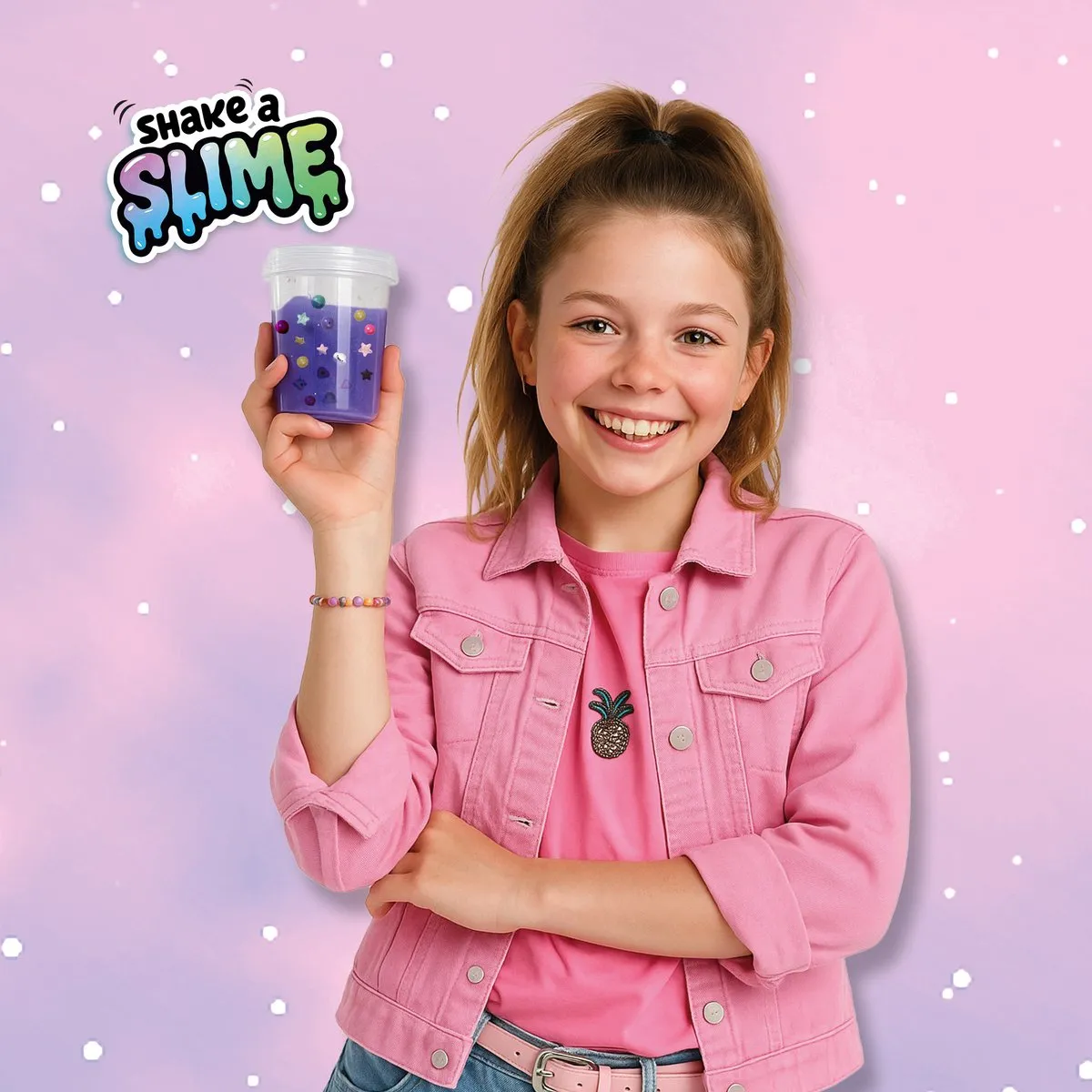 SES Creative Shake a Slime Unicorn Dream - Paars - 3 Stuks