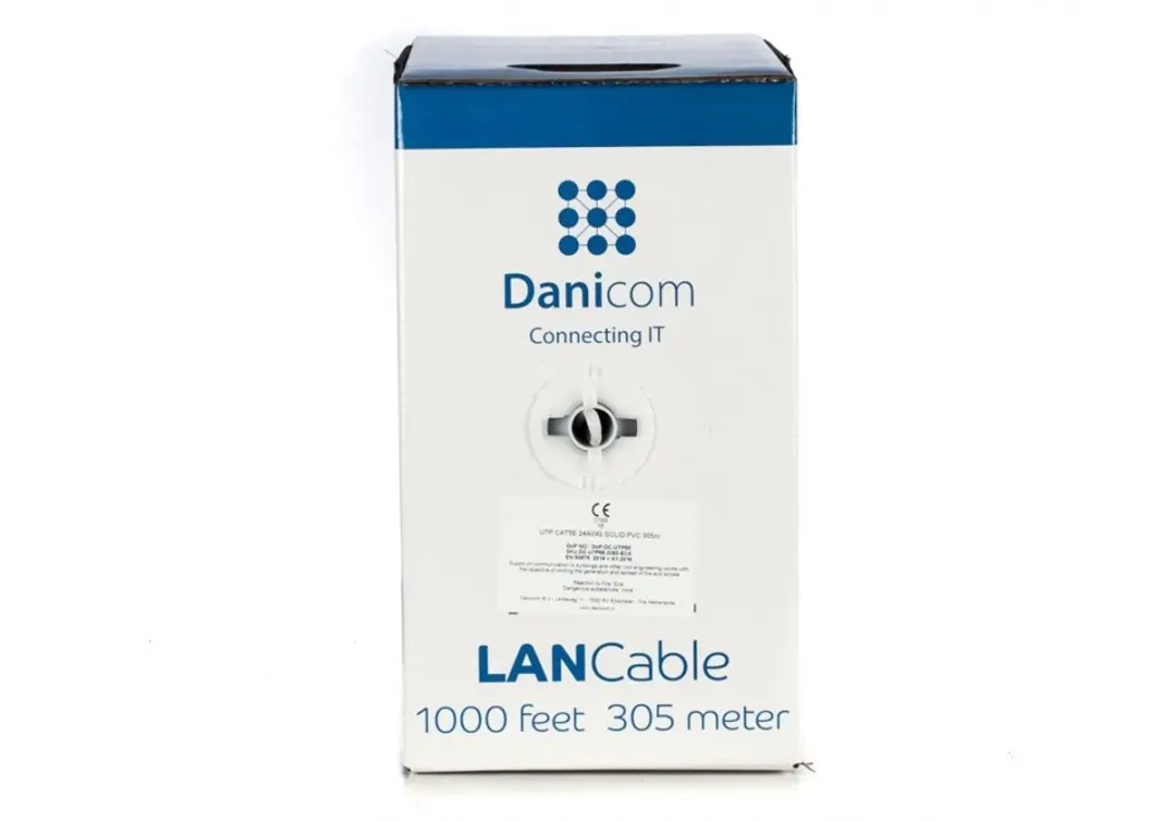 Danicom DC-UTP5E-305S-DCA Netwerkkabel CAT5e - 305m - Blauw - afbeelding 2 van 4