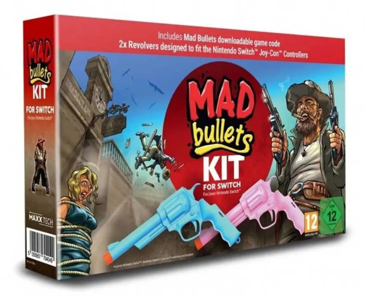 Nintendo Switch Mad Bullets Revolvers Kit - Transparant