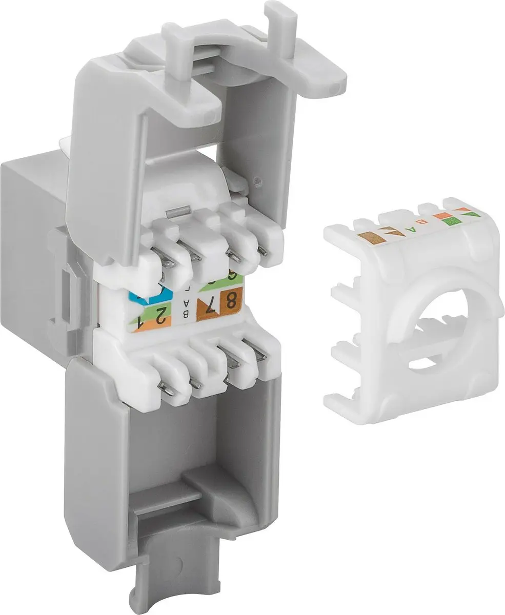Danicom DS-KC-UTP6A-TL-2 CAT6a Keystone Module - Grijs - afbeelding 2 van 3