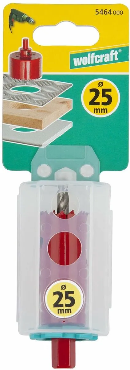 Wolfcraft BiM Gatenzaag 25mm 5464000 - HSS Centreerboor Ø6mm