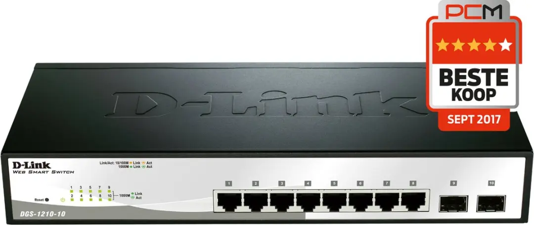 D-Link DGS-1210-10/E Netwerk Switch - 20 Gbps - Zwart - afbeelding 6 van 6