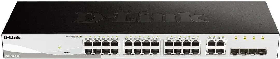 D-Link DGS-1210-28/E Netwerk Switch - 56 Gbps - Zwart - afbeelding 3 van 6