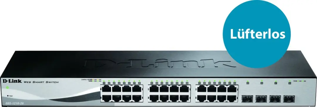 D-Link DGS-1210-28/E Netwerk Switch - 56 Gbps - Zwart - afbeelding 2 van 6