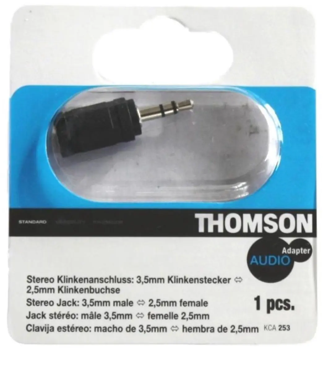 Adapter jack stereo 2,5mm aansluiting naar 3,5mm stekker