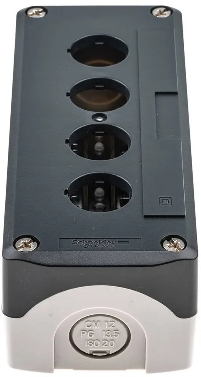 Schneider Electric XALD04 Lege Behuizing 4 Inbouwplaatsen - afbeelding 4 van 6