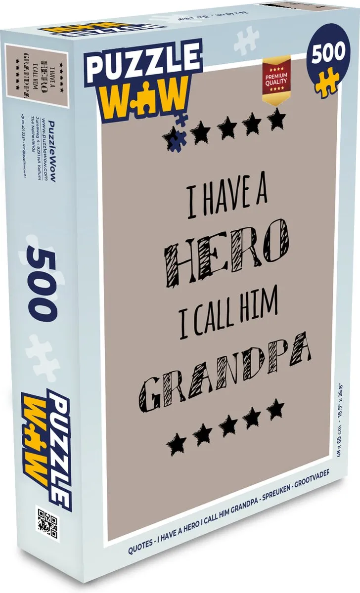 PuzzleWow Quotes Legpuzzel 500 Stuks