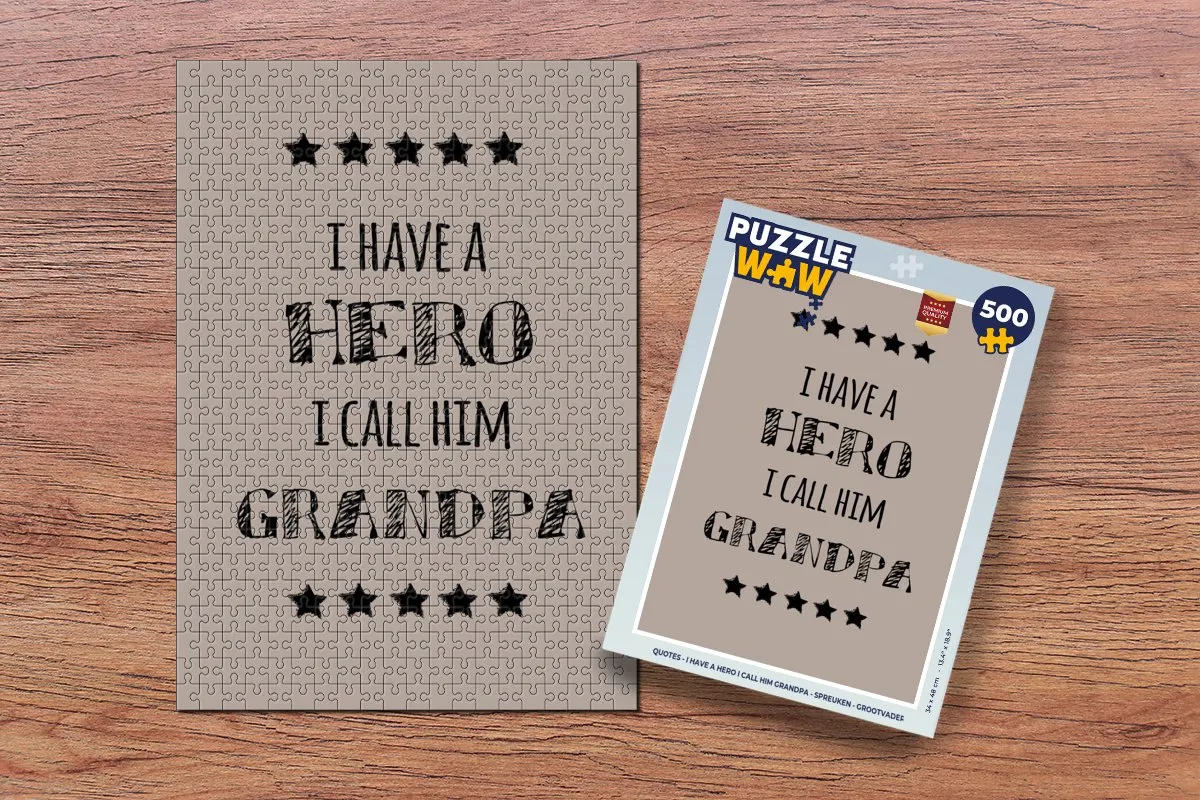 PuzzleWow Quotes Legpuzzel 500 Stuks - Multicolor
