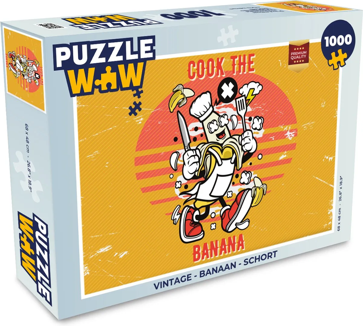 PuzzleWow Vintage Banaan Legpuzzel 1000 Stuks
