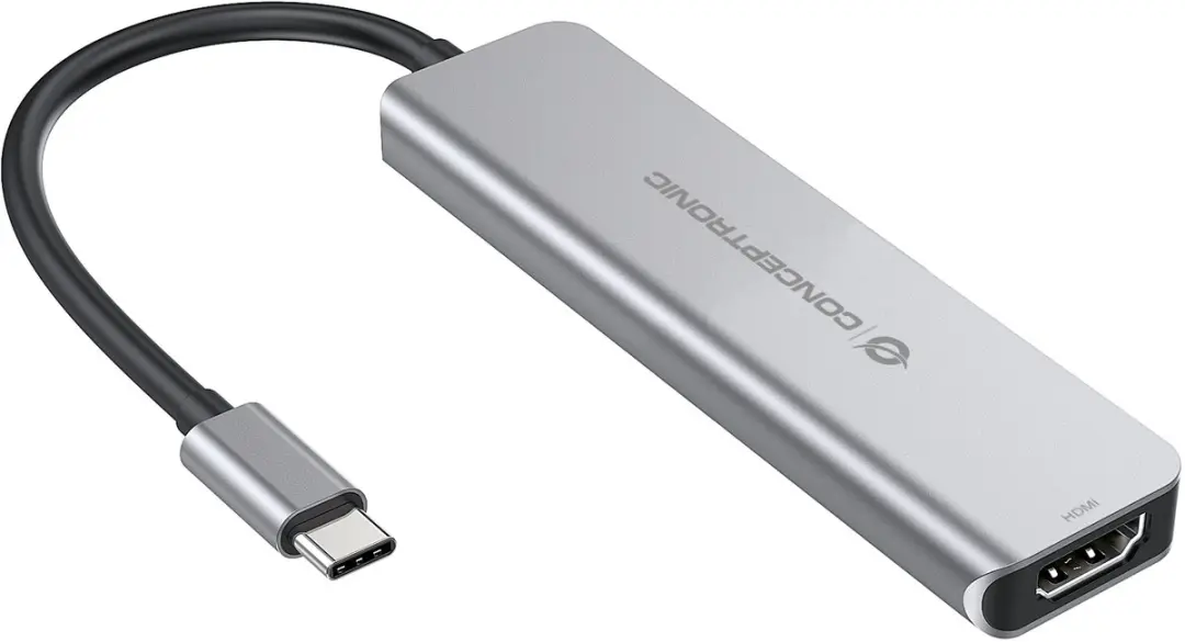Conceptronic DONN02G USB-C Docking Station - Grijs - afbeelding 6 van 6