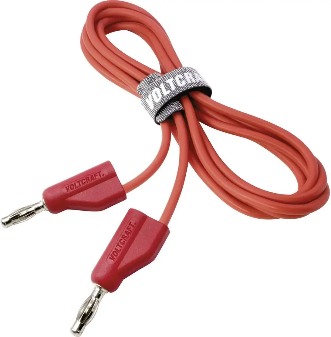 Voltcraft MSB-300-2-ROT Meetsnoer Banaanstekker