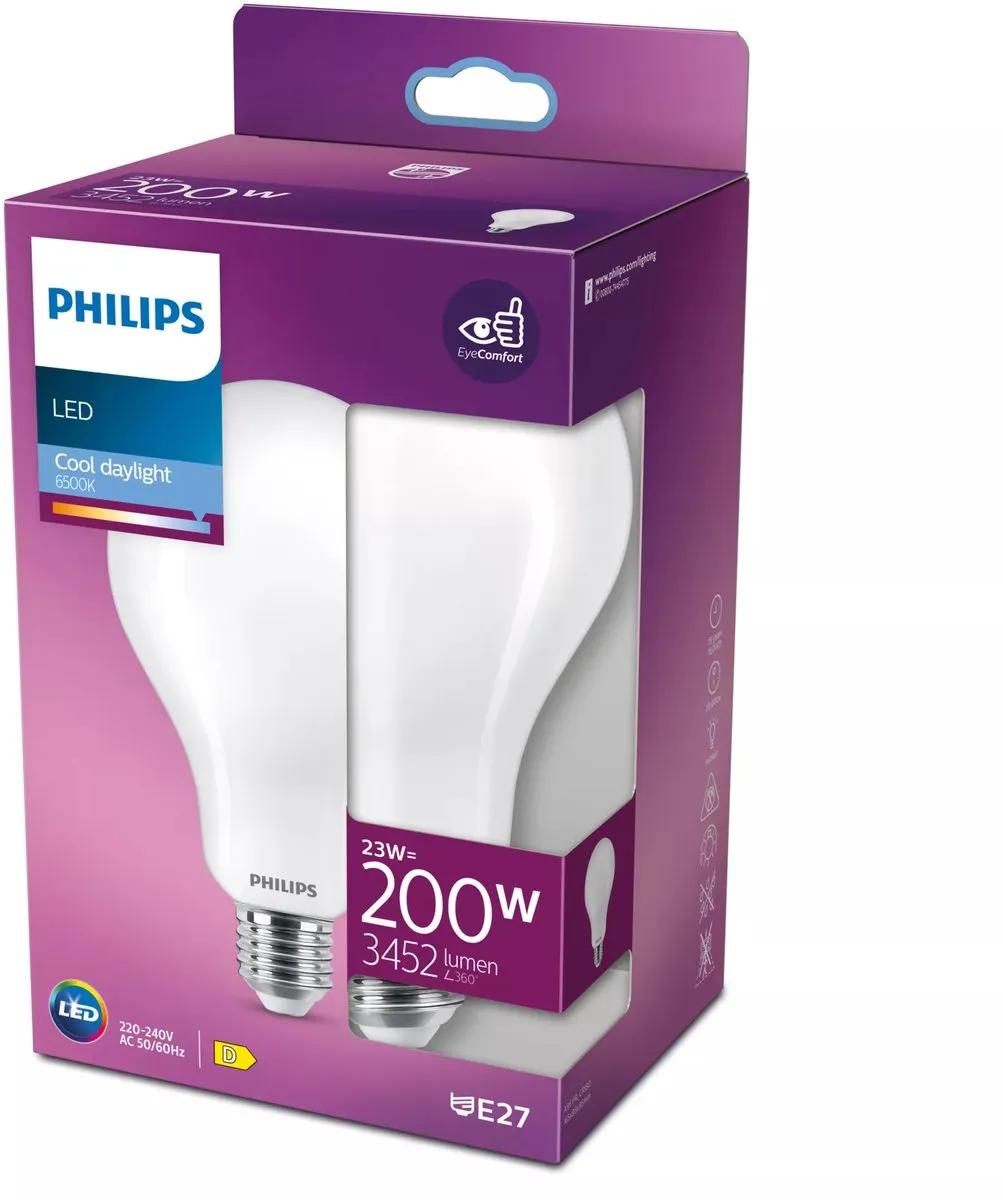 Philips LED Standard D 23W E27 - 3452 Lm Mat - 6500K