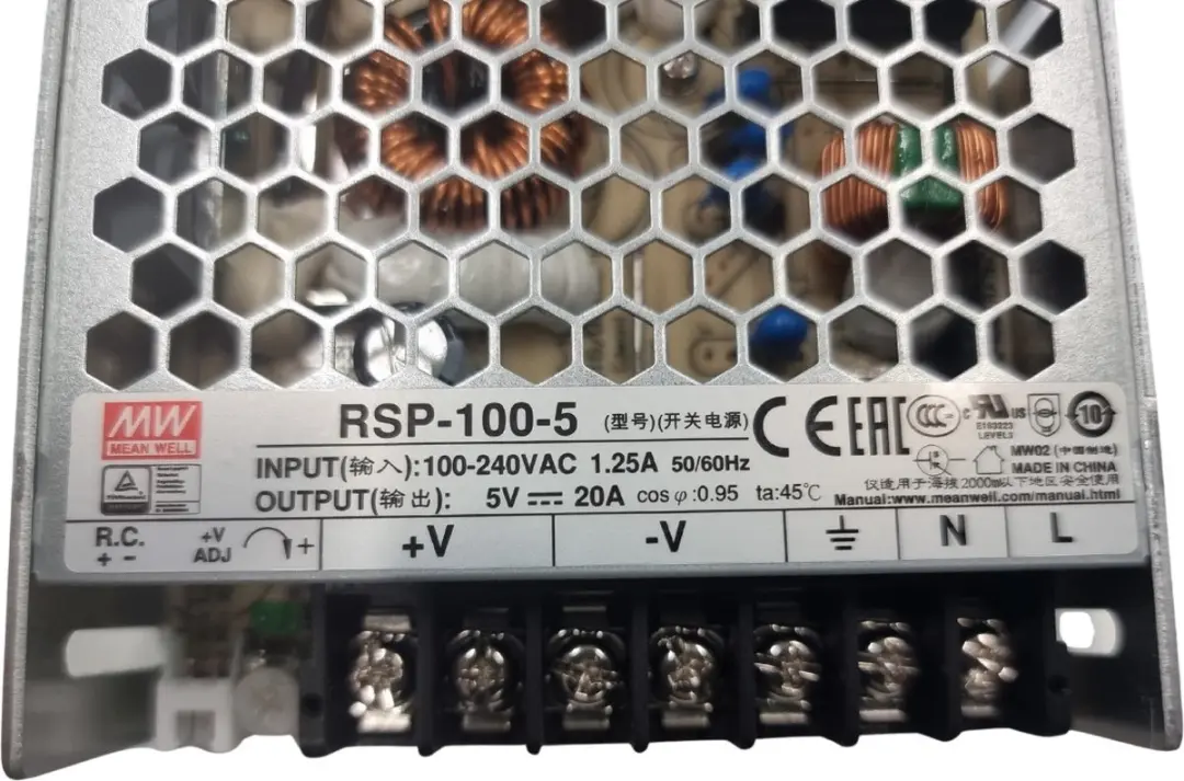 Mean Well RSP-100-5 Schakelnetvoeding 5V 20A 100W - afbeelding 2 van 4