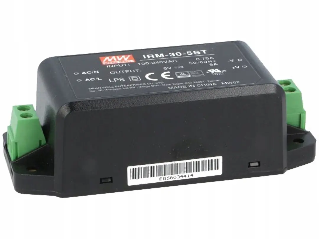 Mean Well IRM-30-24 AC/DC Printvoeding - 24V 31.2W - afbeelding 2 van 5