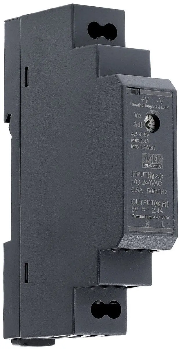 Mean Well HDR-15-5 DIN-rail netvoeding 5V