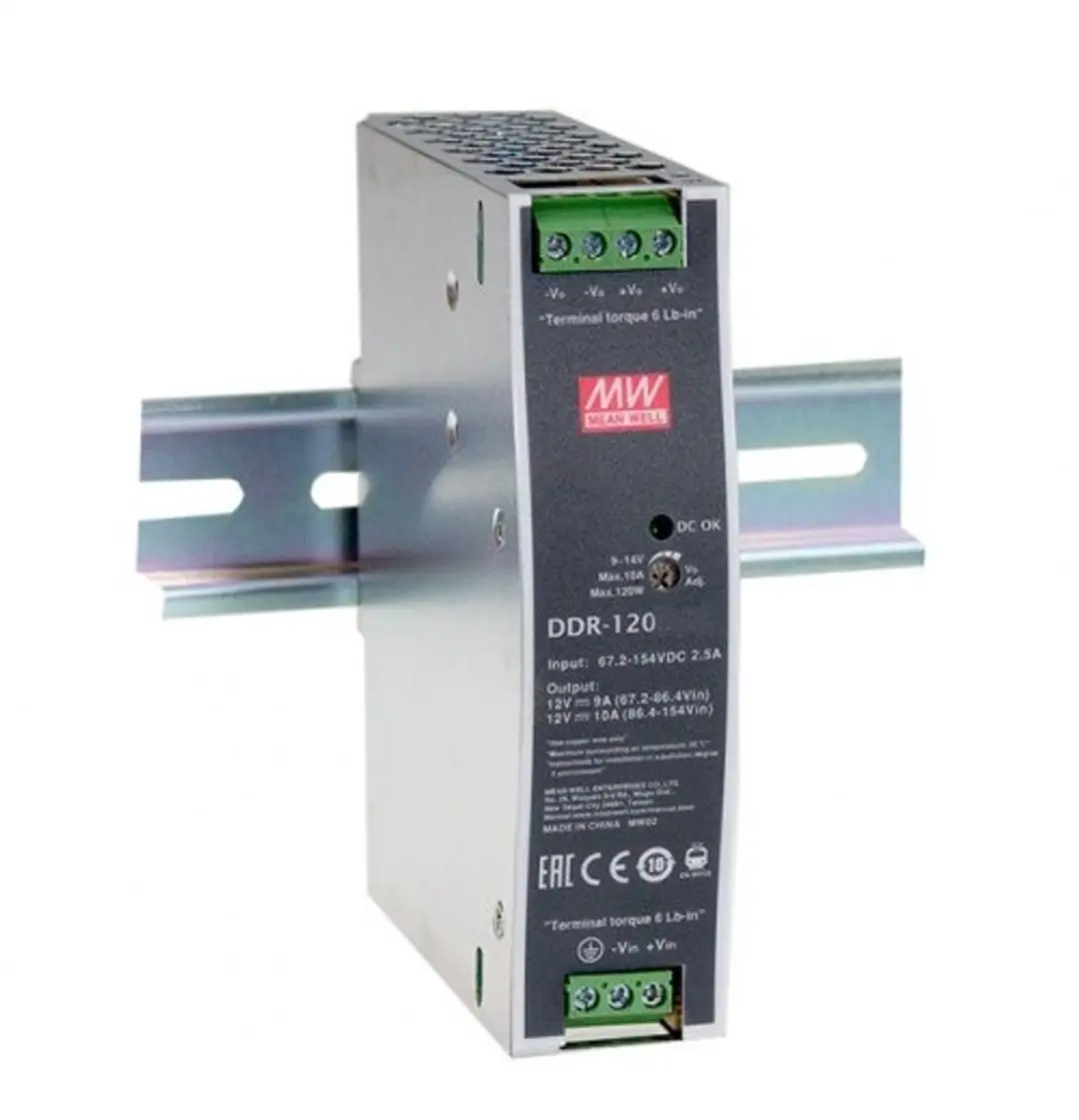 Mean Well DDR-120B-12 DIN-rail DC/DC-converter 12V
