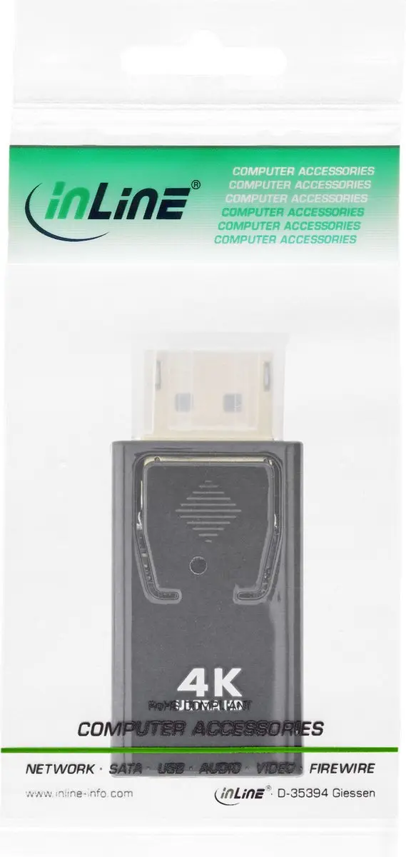 InLine 17198M DisplayPort naar HDMI Adapter 4K - Zwart - afbeelding 4 van 5