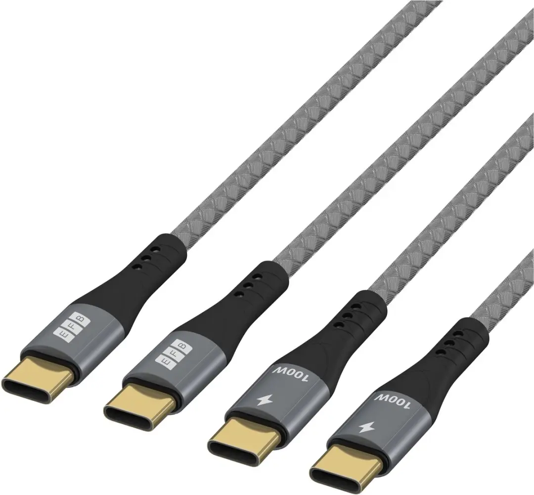 EFB Elektronik USB-CC-00005 USB-kabel 2x 1m - Zwart/Grijs - afbeelding 4 van 4