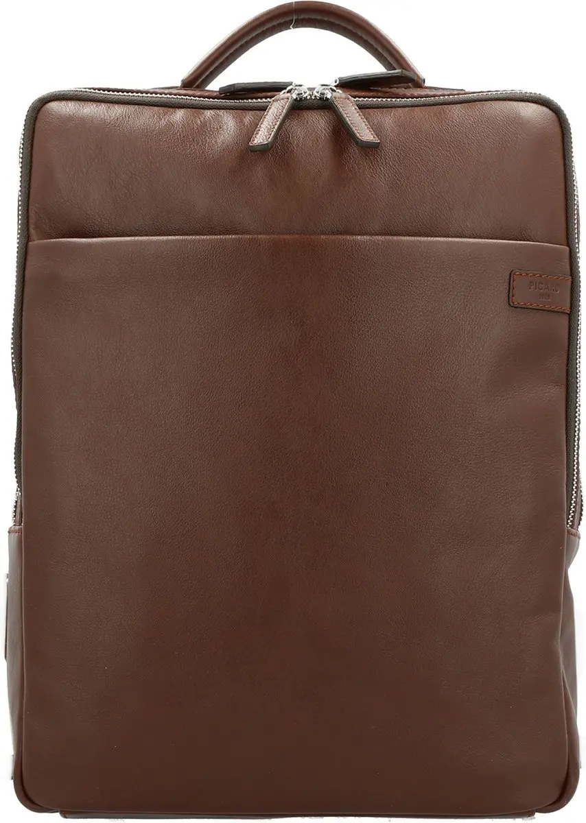 PICARD Leren Laptop rugzak Rugzak met laptopvak Relaxed Leather Backpack Whiskey